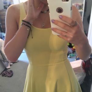 Yellow Skater Dress